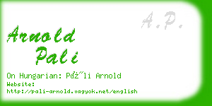 arnold pali business card